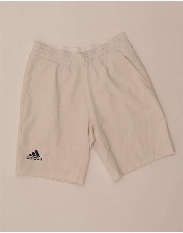 Adidas muške kratke sportske kratke hlače od sivobijelog poliestera