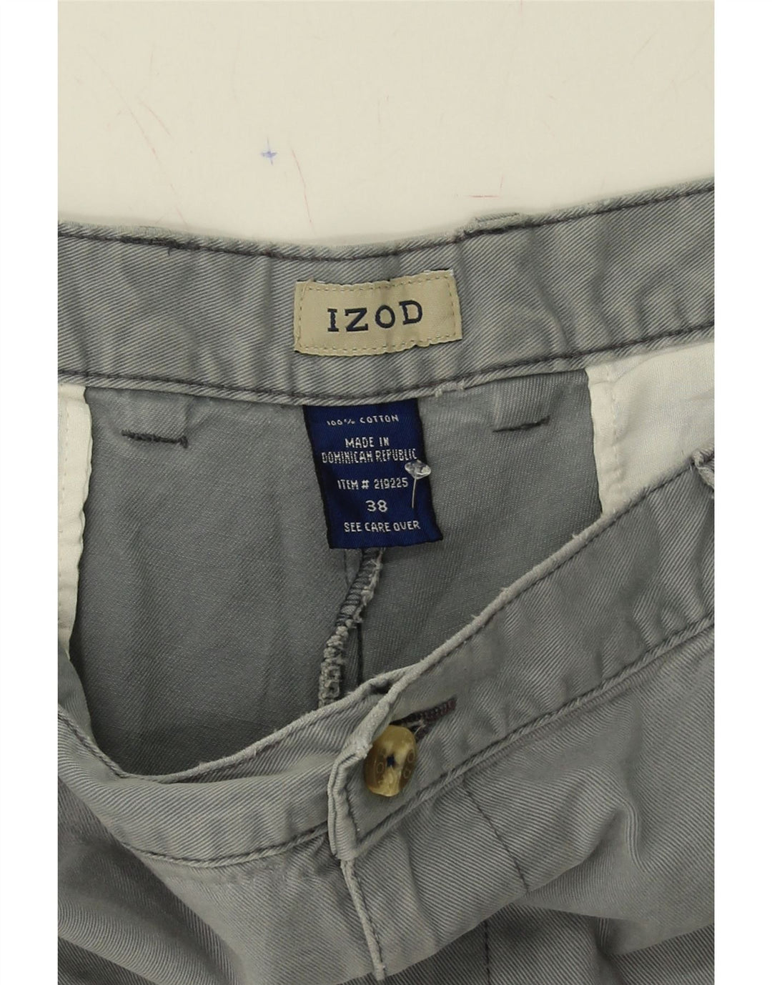 IZOD Womens Pegged Chino Shorts W38 2XL  Grey Cotton Vintage Izod and Second-Hand Izod from Messina Hembry 