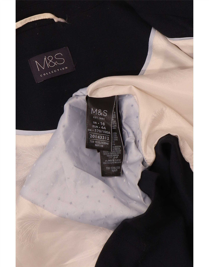 Marks & Spencer Ženska jakna s jednim gumbom UK 16 Velika tamnoplava