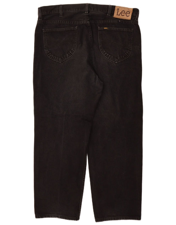 Lee Mens Kansas Straight Jeans W38 L29 Crni pamuk