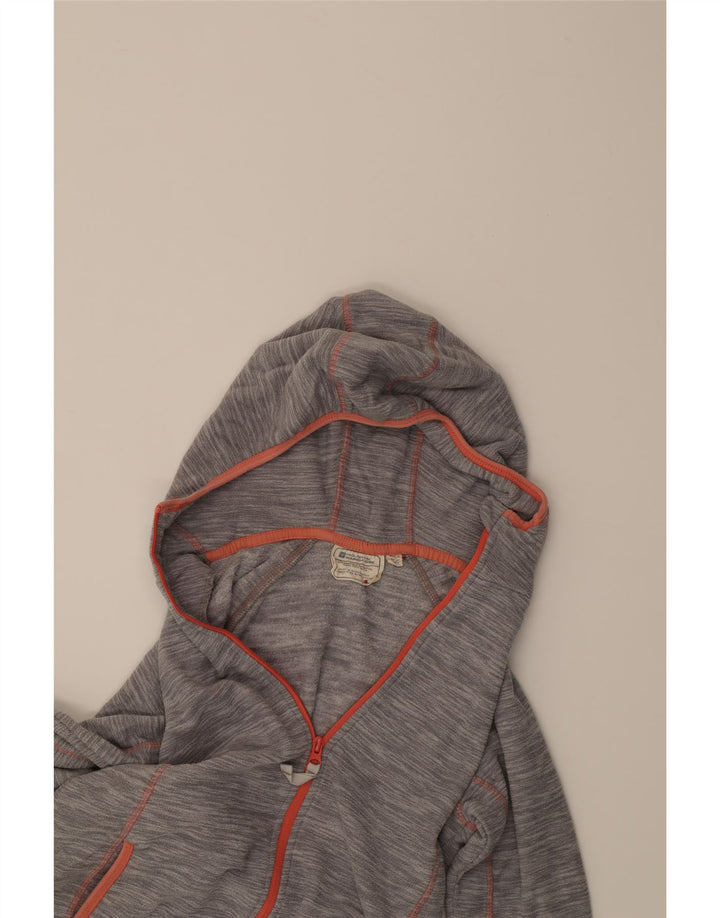 MOUNTAIN WAREHOUSE Womens Hooded Fleece Jacket UK 10 Small Grey Polyester Vintage Mountain Warehouse and Second-Hand Mountain Warehouse from Messina Hembry 