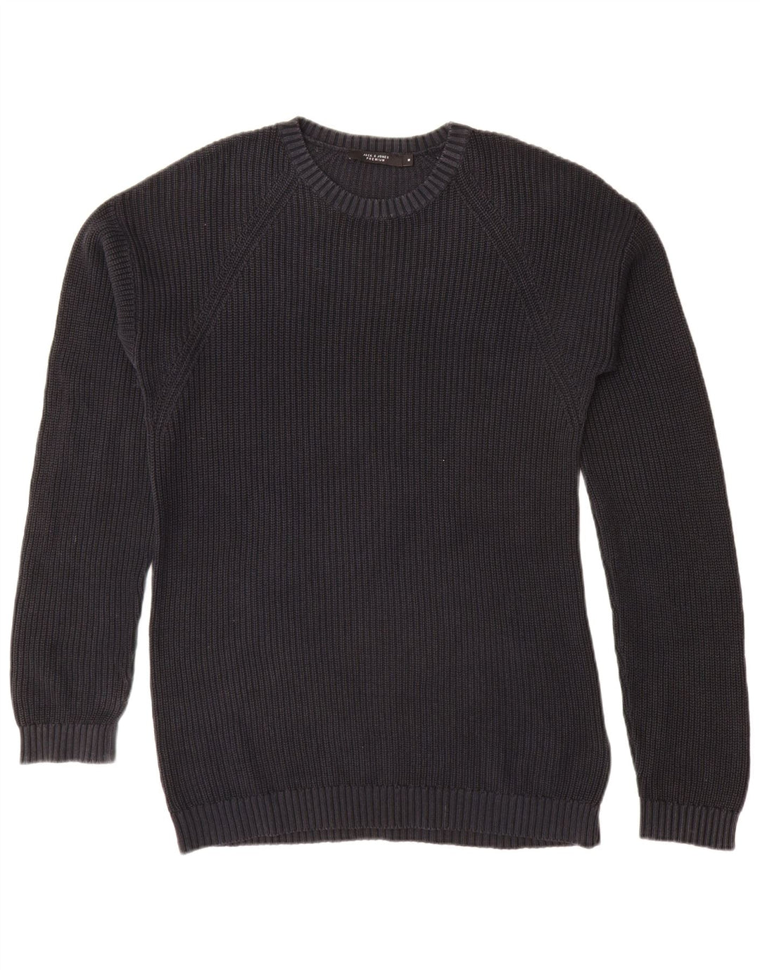 JACK & JONES Muški džemper s okruglim izrezom Srednji tamnoplavi pamuk