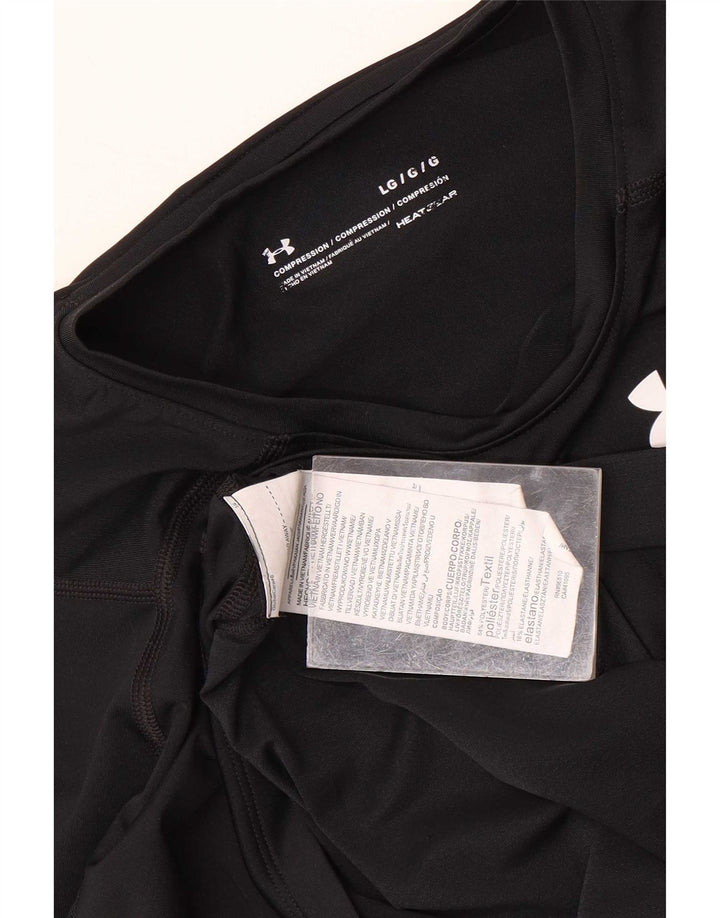 Muška majica Under Armour Heat Gear s dugim rukavima, veliki crni poliester