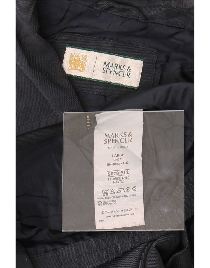 Marks & Spencer muška bomber jakna UK 40 veliki tamnoplavi poliester
