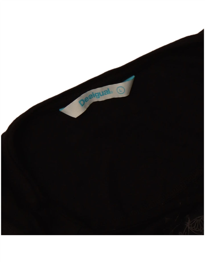 Desigual ženska majica tunike bez rukava UK 14 velika crna cvjetna