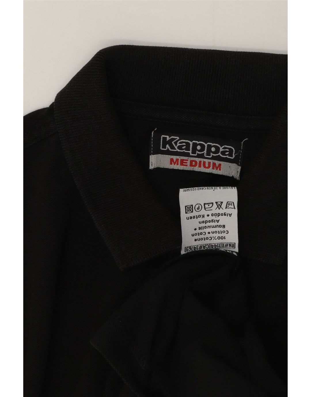Kappa muška polo majica srednje crne pamučne boje