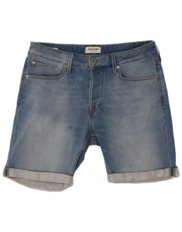 Jack & Jones muške traper kratke hlače srednje veličine W32 plavi pamuk