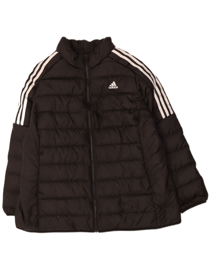 Adidas ženska podstavljena jakna UK 24/26 2XL crni poliester