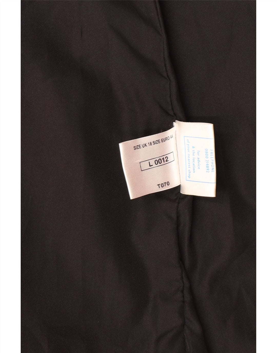 VINTAGE ženski preveliki kožni kaput UK 18 XL crna koža