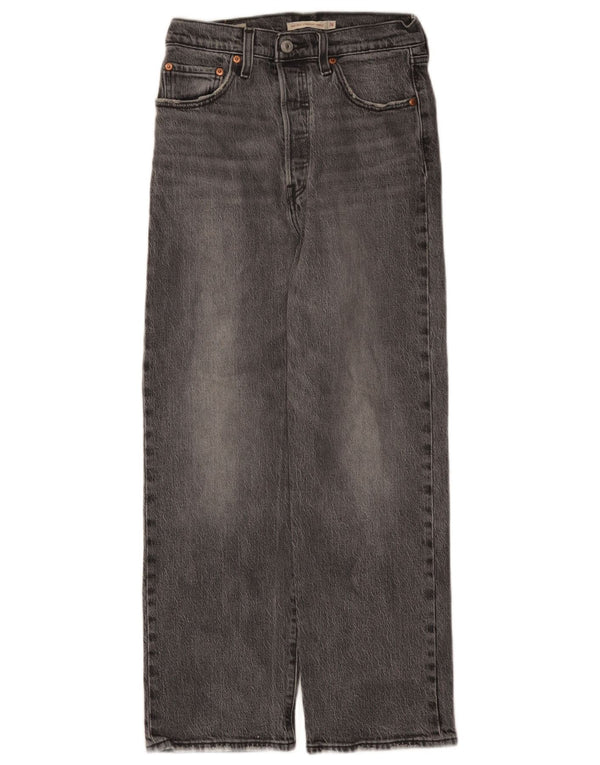 Levi's ženske ravne traperice visokog struka W26 L27 sivi pamuk