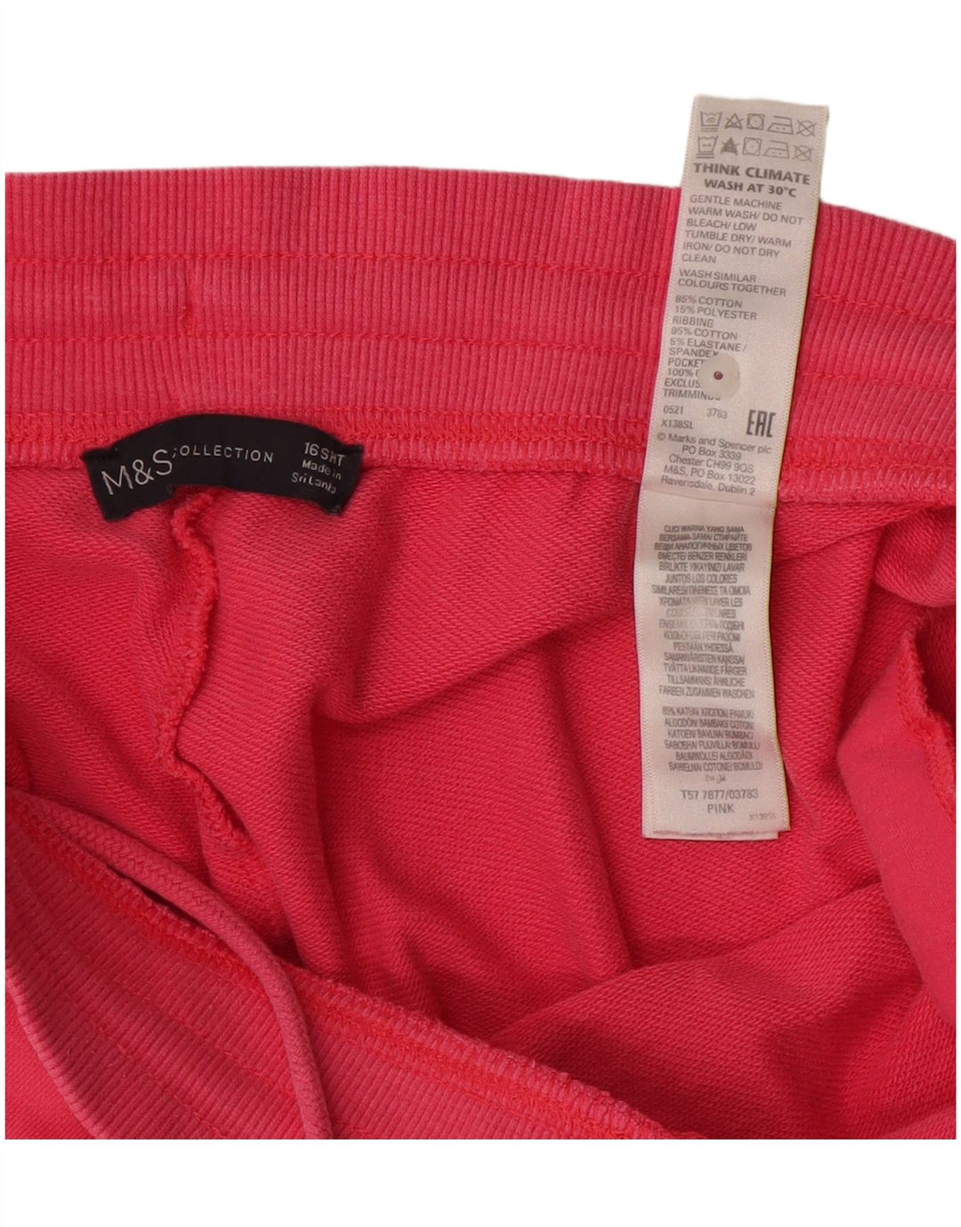 MARKS & SPENCER Ženska trenirka Hlače Joggers UK 16 Large Pink Cotton