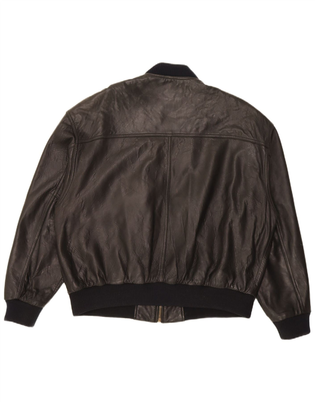 Trapper muška bomber kožna jakna UK 46 3XL crna koža