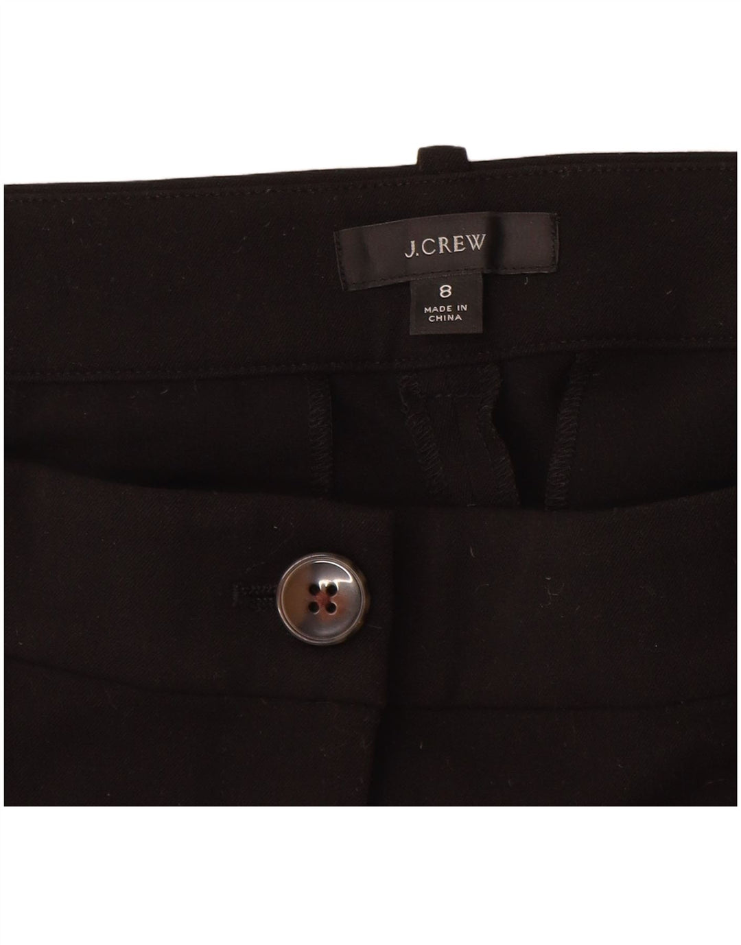 J. CREW Ženske uske chino hlače US 8 srednje W28 L27 crni poliester