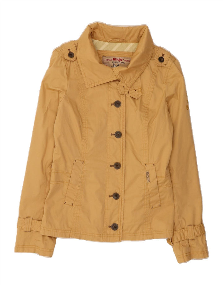 KHUJO Womens Bomber Jacket UK 12 Medium Yellow Cotton Vintage KHUJO and Second-Hand KHUJO from Messina Hembry 