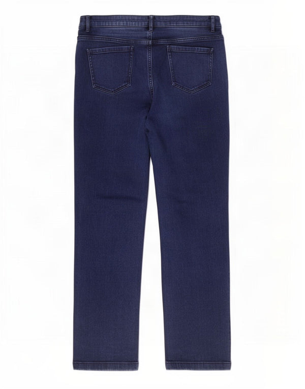 Marks & Spencer ženske ravne traperice UK 16 Large W34 L29 tamnoplavi pamuk