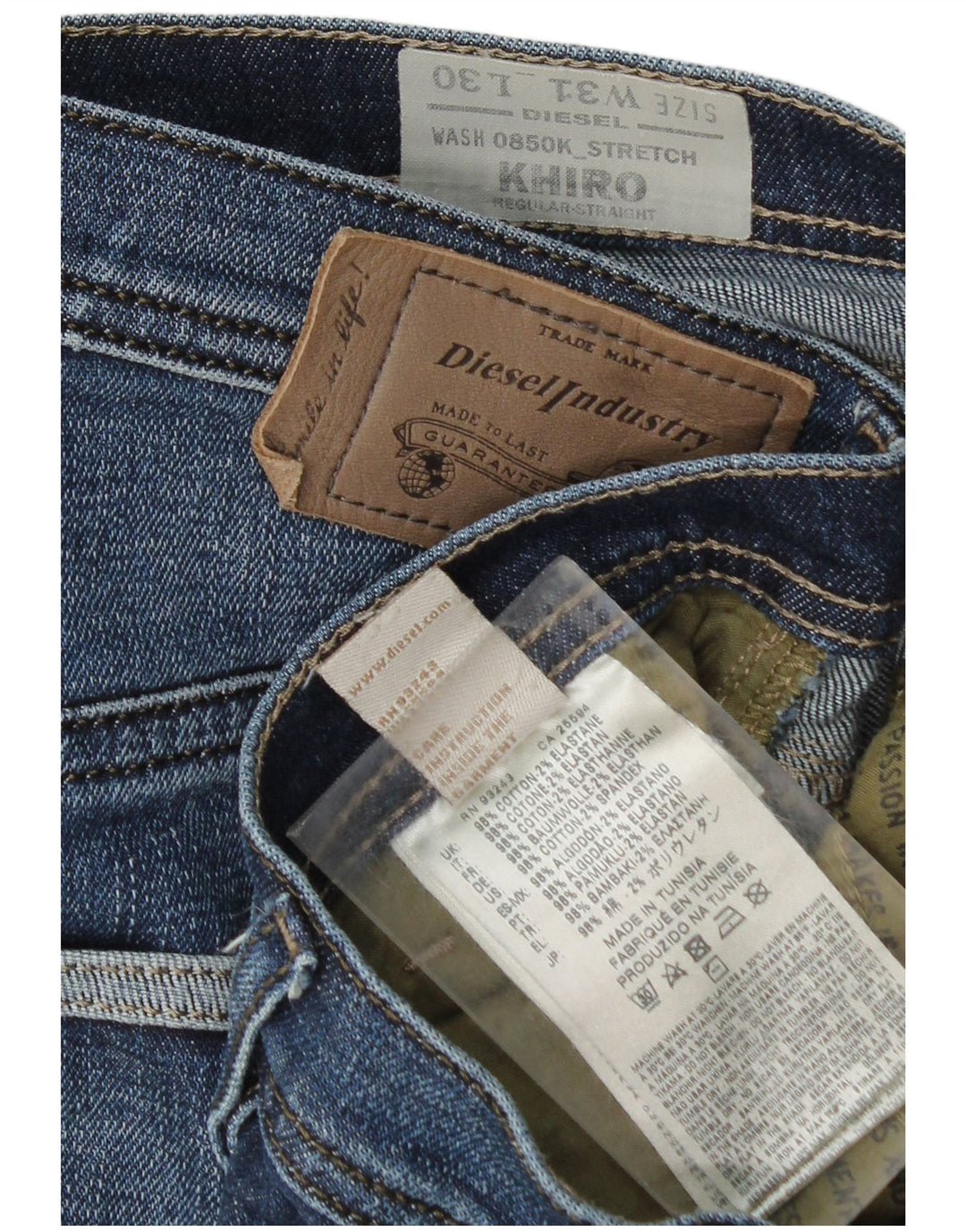 Diesel Mens Khiro Regular Straight Jeans W31 L26 Plavi pamuk