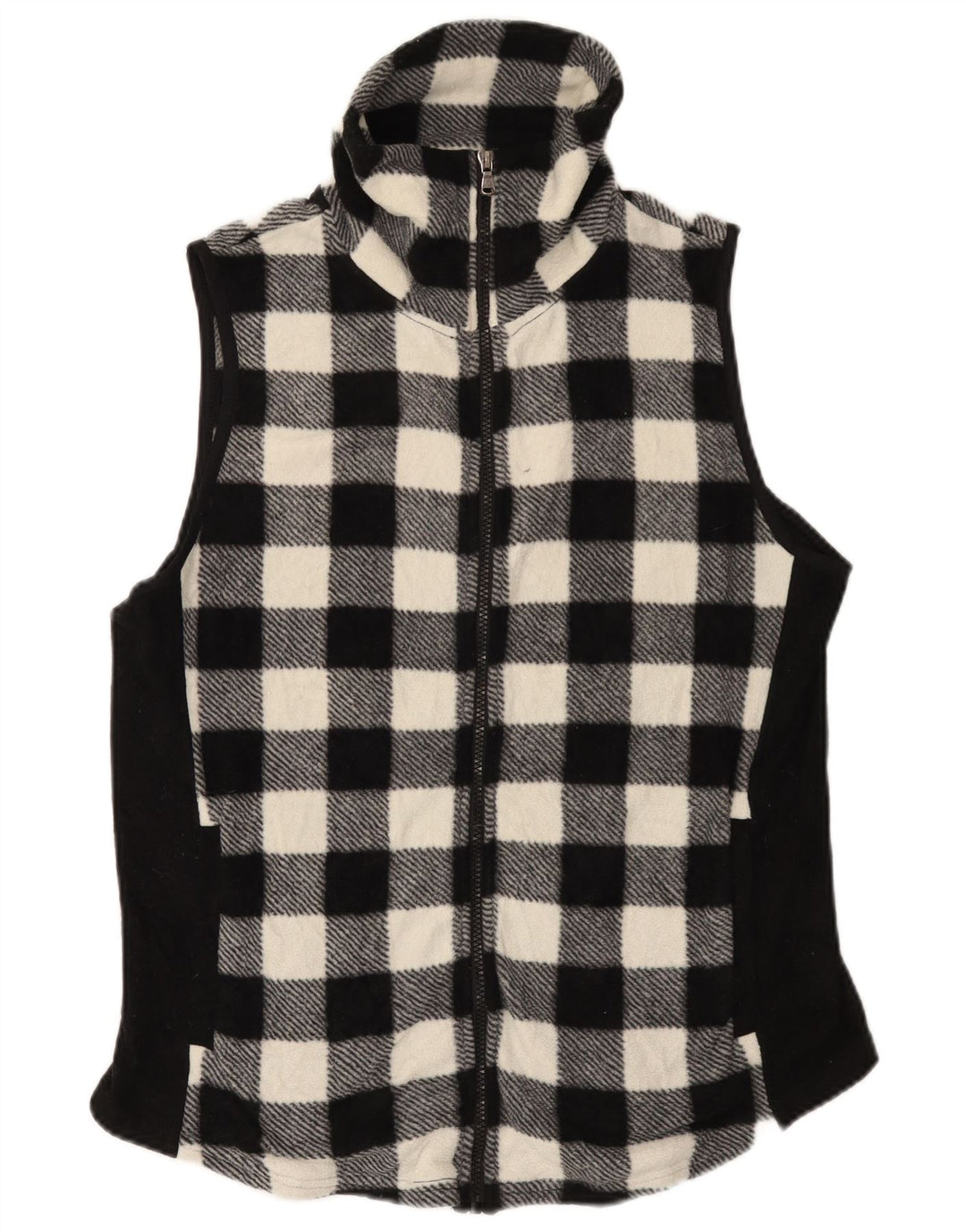 Chaps ženska jakna od flisa UK 16 velika crna gingham poliester