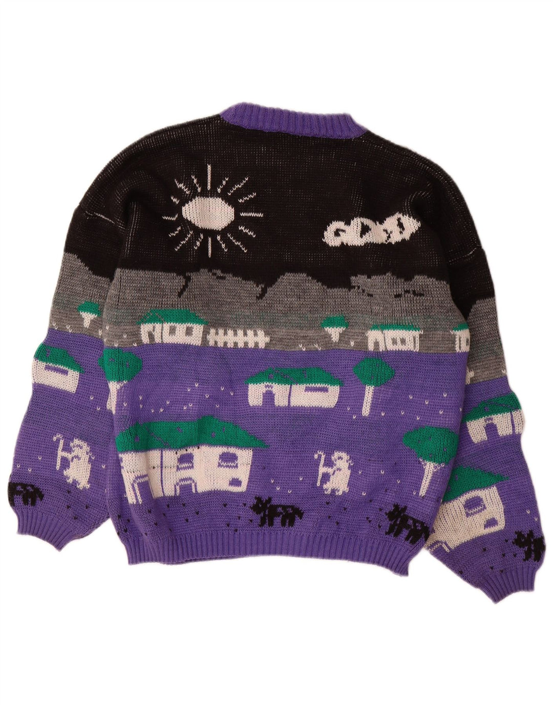 ALTA MODA Ženski džemper s okruglim izrezom UK 16 Veliki ljubičasti blok u boji