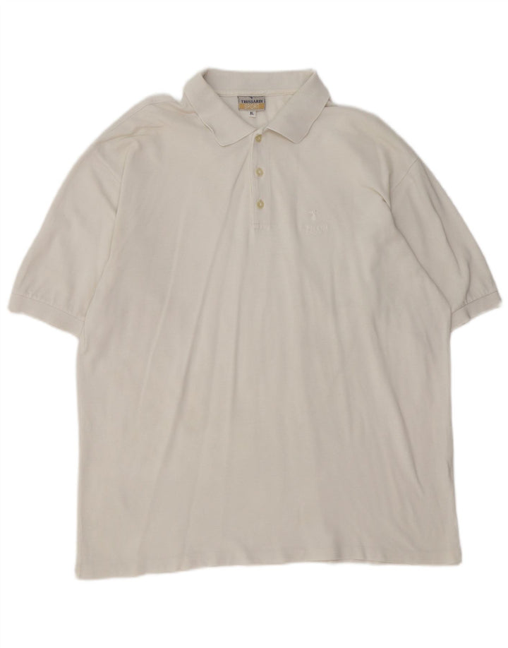 TRUSSARDI muška polo majica XL bijeli pamuk