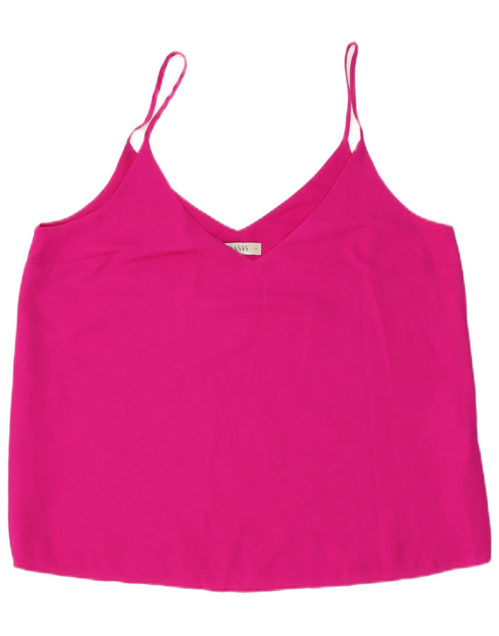Oasis ženski kratki Cami Top UK 18 XL ružičasti poliester
