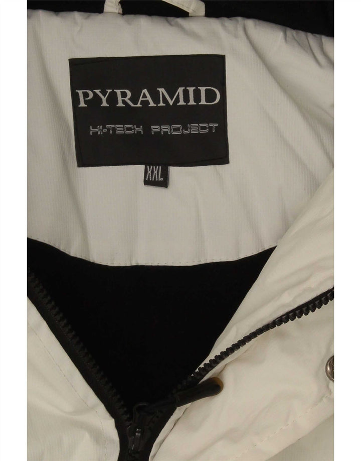 Pyramid muška skijaška jakna s kapuljačom UK 44 2XL bijele boje