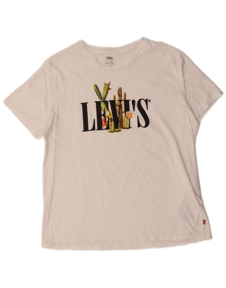 Levi's muška majica s grafičkim motivima, veliki bijeli pamuk