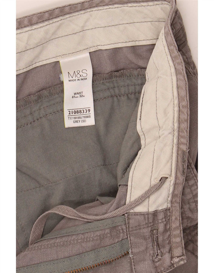 Marks & Spencer muške bermude W32 platno srednje sive boje