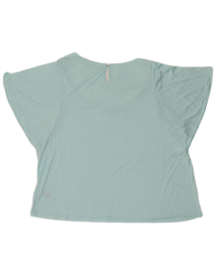 Top ženske bluze Marks & Spencer UK 20 2XL plava flekasta viskoza
