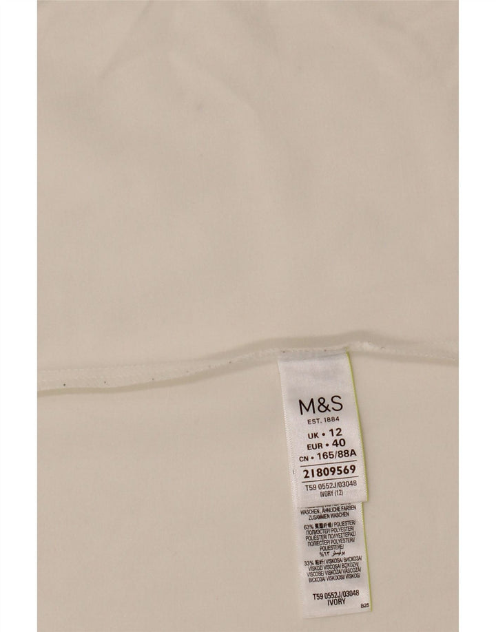MARKS & SPENCER Ženska otvorena jakna s 3/4 rukavima UK 12 Srednje bijela