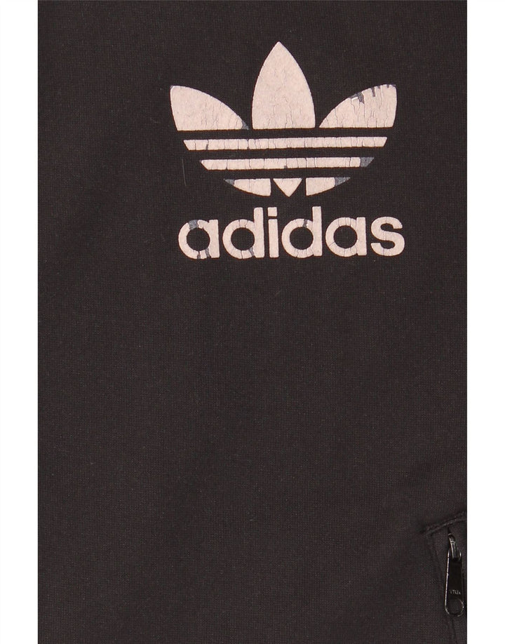 Adidas muški pulover s kapuljačom na patentni zatvarač srednje crne boje od poliestera
