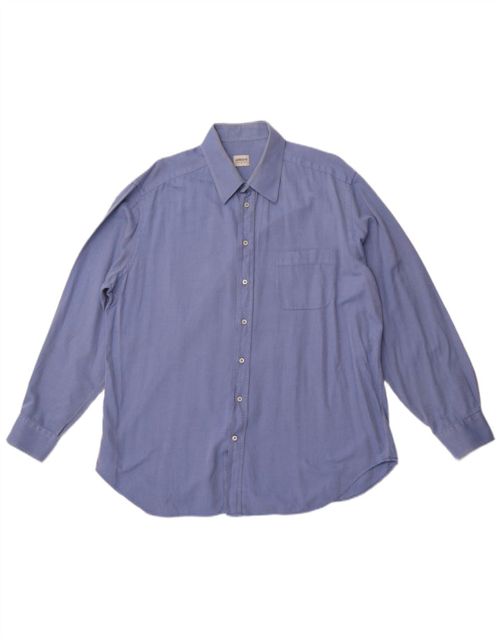 ARMANI COLLEZIONI Muška košulja Veličina 44 17 1/2 XL Pamuk s plavim prugama