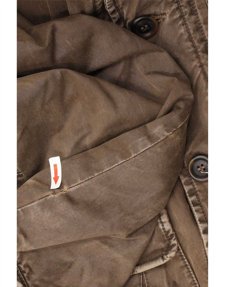Marlboro Classics Mens Utility Jacket UK 40 Large Kaki Pamuk