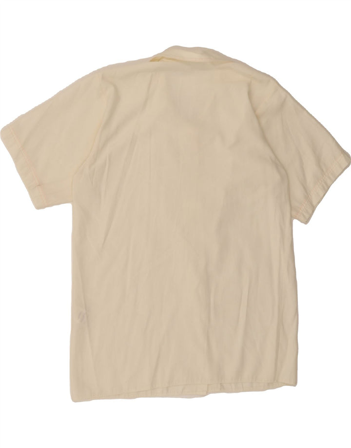 ST. BERNARD Womens Short Sleeve Shirt Blouse UK 12 Medium  White Viscose Vintage St. Bernard and Second-Hand St. Bernard from Messina Hembry 