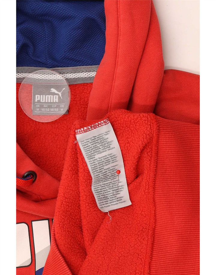 Puma muška majica s kapuljačom srednje veličine, crveni pamuk