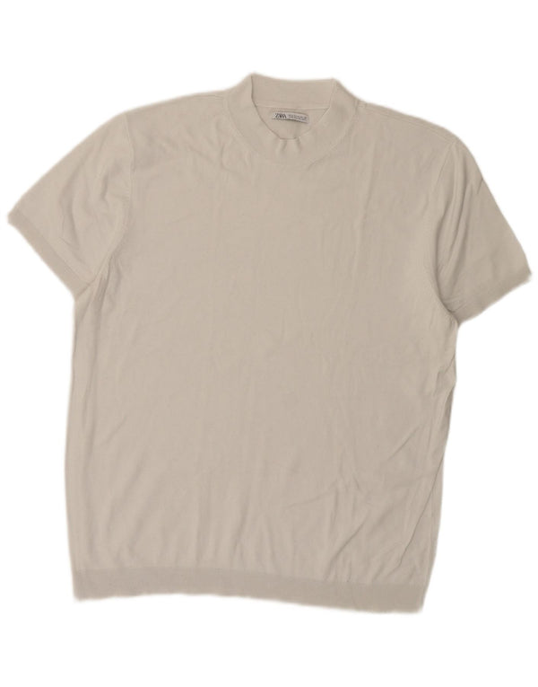 Zara ženski džemper kratkih rukava s okruglim izrezom UK 18 XL bijeli