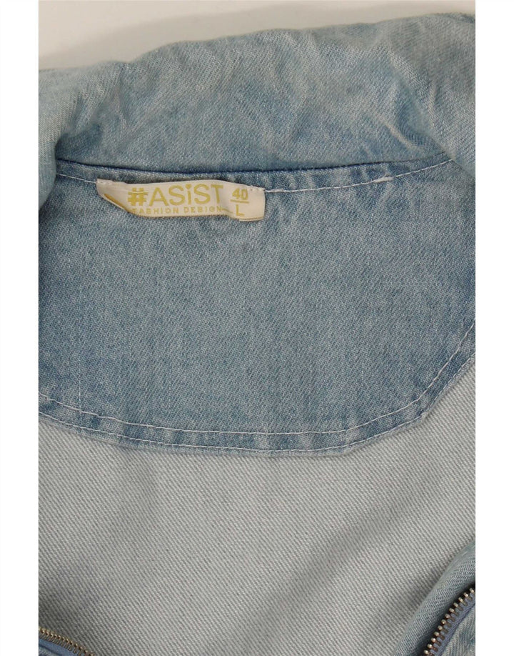 Vintage ženska traper jakna UK 14 Large Blue Cotton