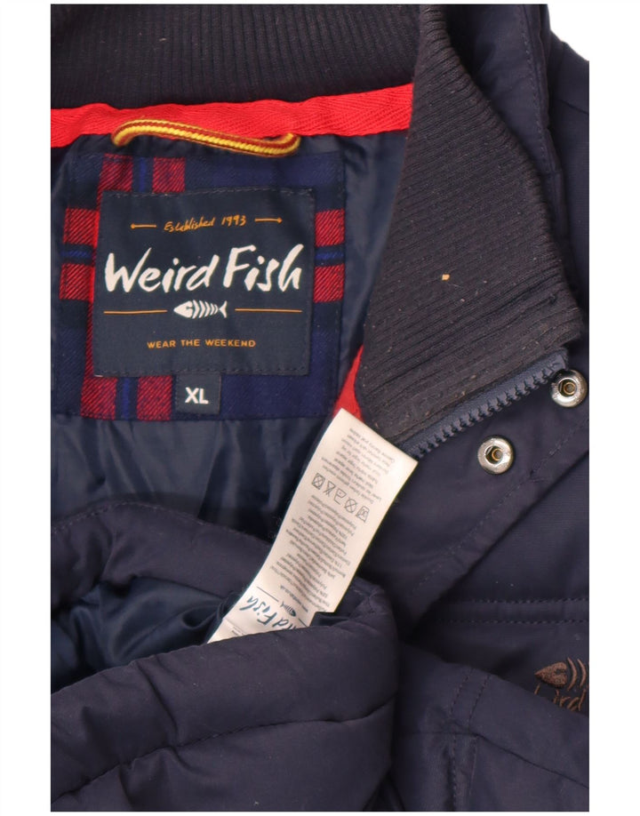 Weird Fish muška podstavljena jakna UK 42 XL tamnoplavi poliester