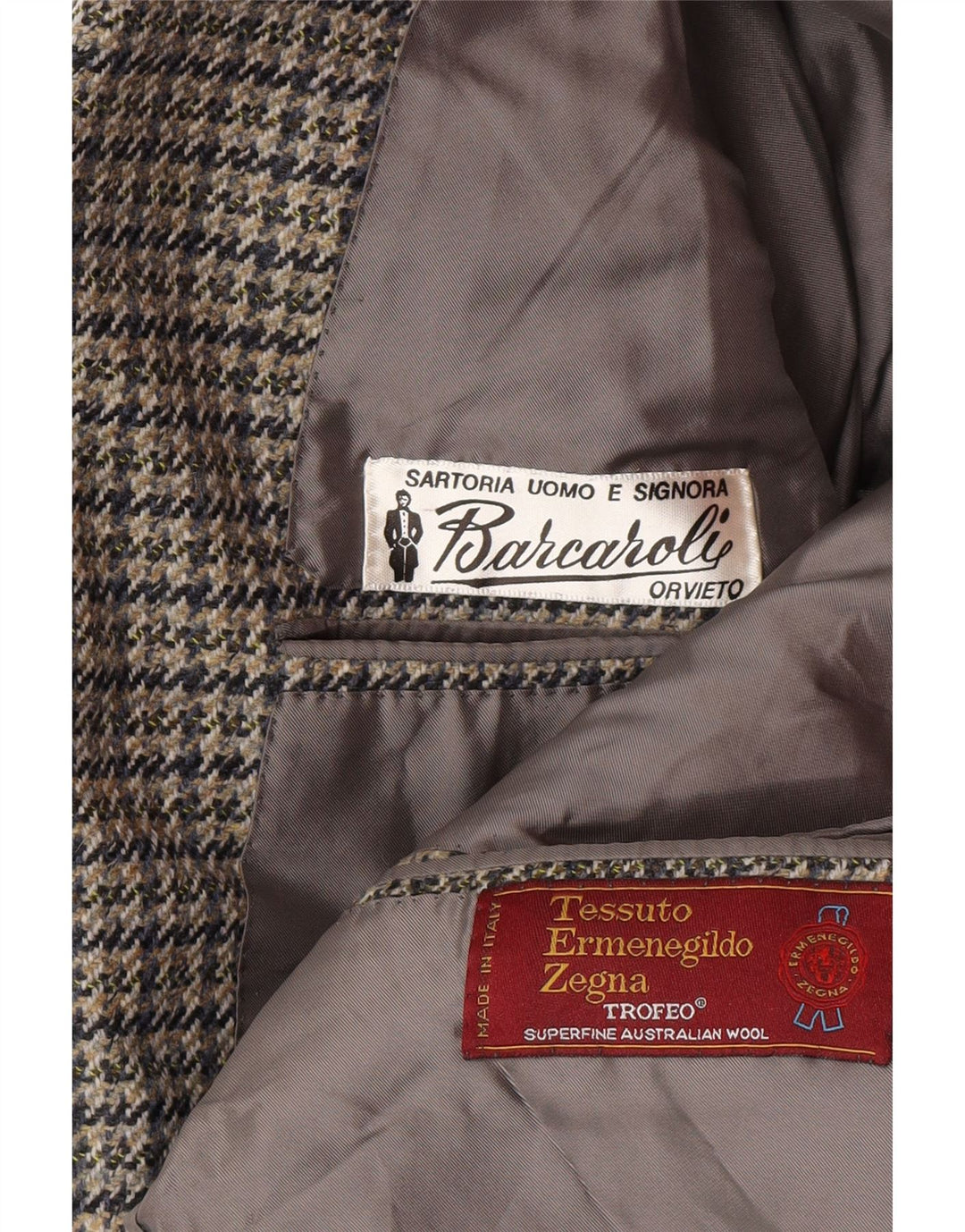 Ermenegildo Zegna Muška jakna sa 2 gumba UK 40 Srednje siva Houndstooth