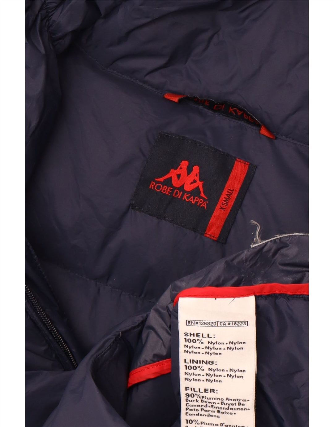 KAPPA Womens Padded Jacket UK 6 XS Navy Blue Nylon
