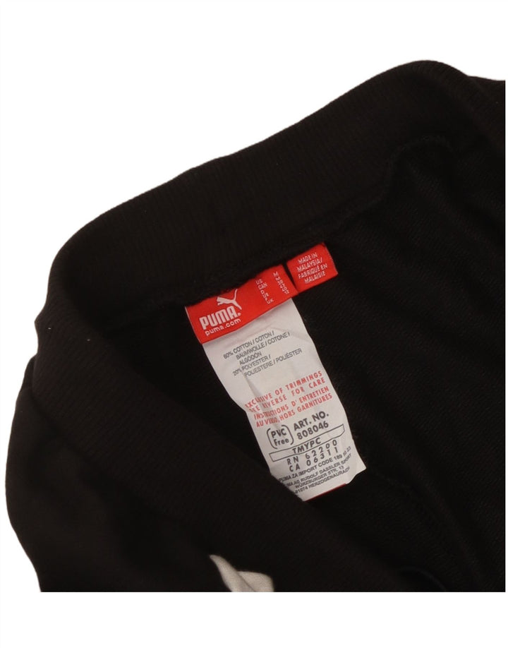 Puma ženske hlače trenirke s širokim raskolom UK 12 srednje crne pamučne boje