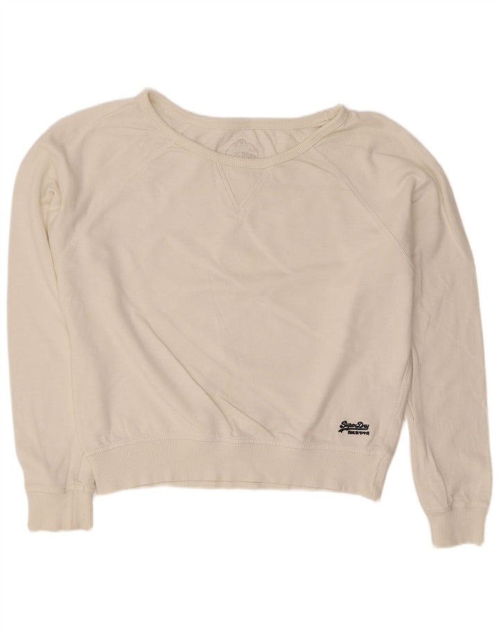 Superdry ženska majica s kratkim rukavima UK 16 Veliki bijeli pamuk
