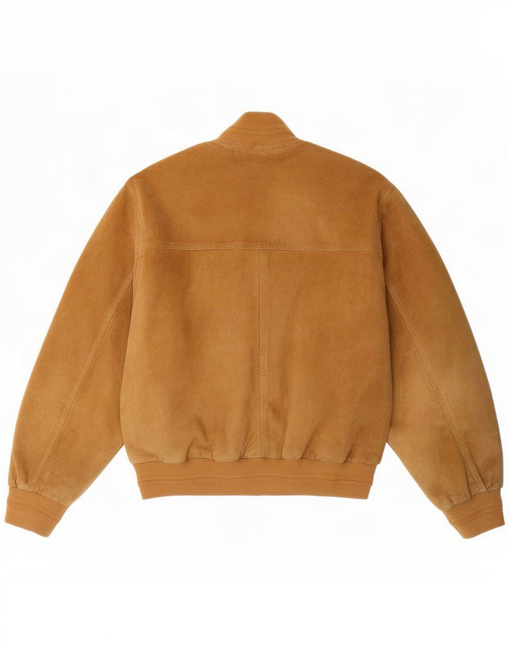 Vintage ženska bomber jakna od brušene kože IT 44 srednje bež kože