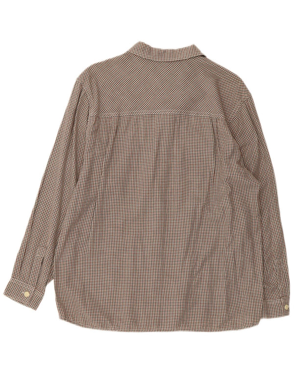 NOVO PENNY Ženska flanelska košulja UK 10 Small Beige Houndstooth pamuk