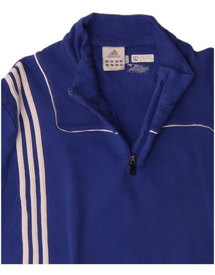 ADIDAS muška majica s izrezom s patentnim zatvaračem UK 48/50 XL plava