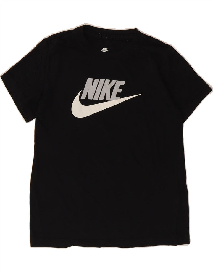 NIKE Boys Graphic T-Shirt Top 10-11 Years Medium Black Vintage Nike and Second-Hand Nike from Messina Hembry 