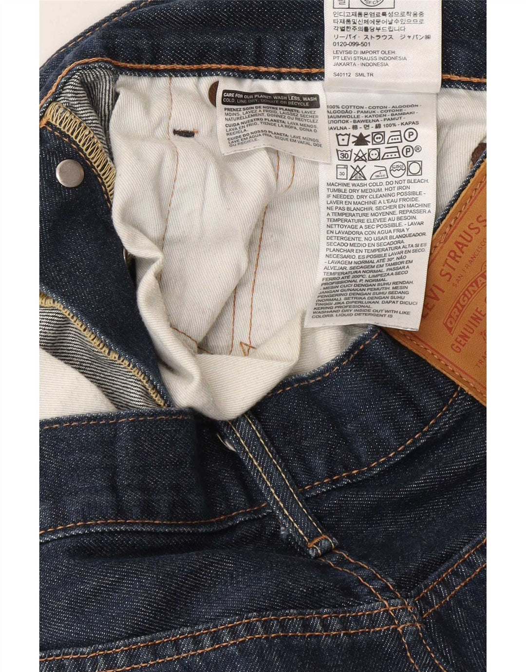 Levi's muške 501 ravne traperice W31 L30 plavi pamuk