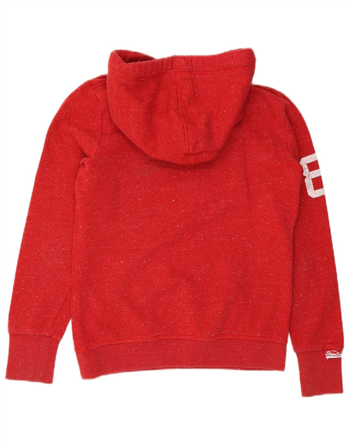Superdry muška majica s kapuljačom s kapuljačom srednje veličine, crveni pjegavi poliester