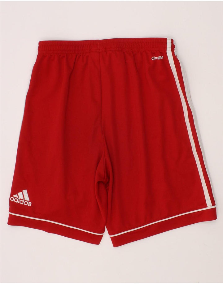 ADIDAS Boys Climalite Sport Shorts 13-14 Years  Red Polyester Vintage Adidas and Second-Hand Adidas from Messina Hembry 