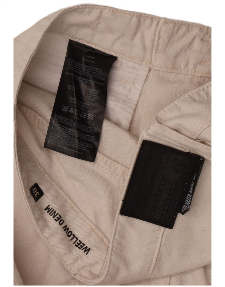 Volcom muške skraćene traperice W30 L25 bijeli pamuk