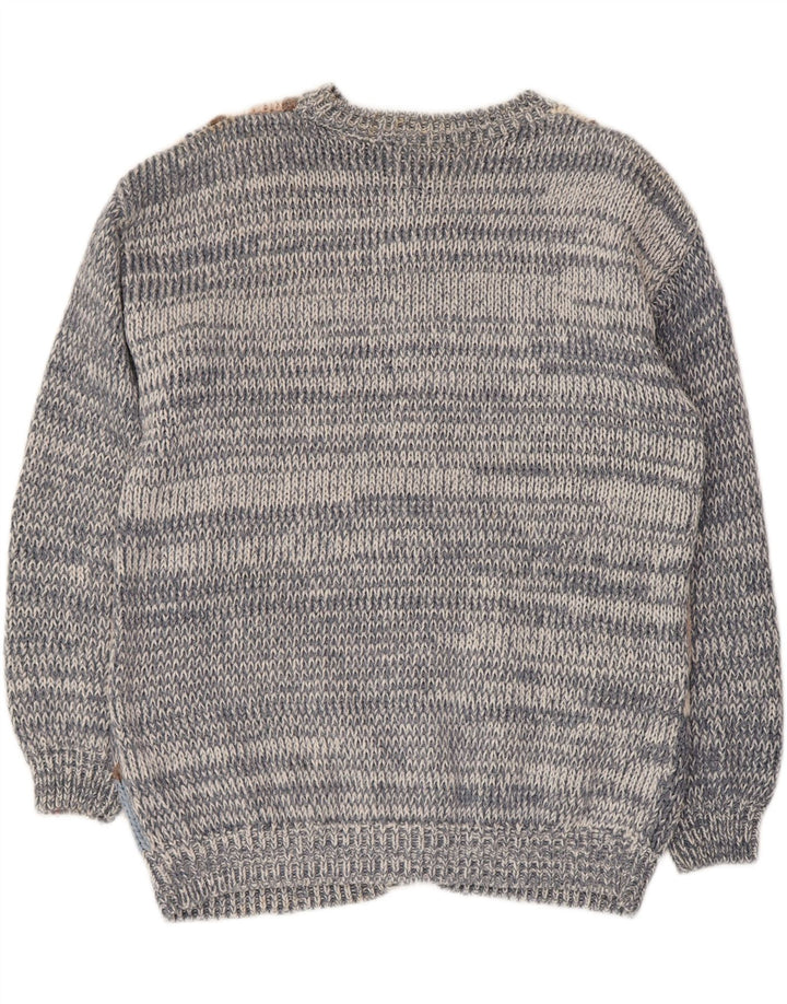 PARAMOUR Ženski kardigan pulover jedne veličine plavi patchwork Ramie